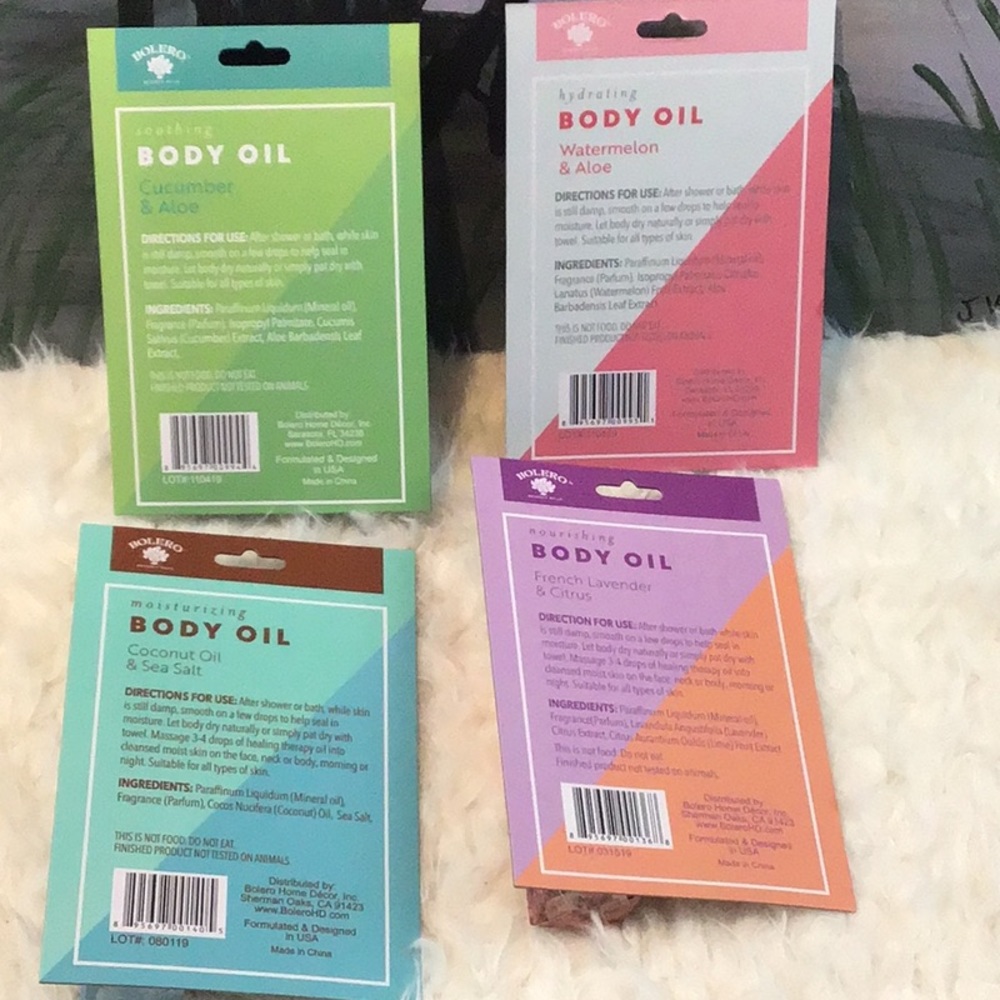BODY OIL (set of 4 as shown) each 1 OZ - Picture 2 of 8